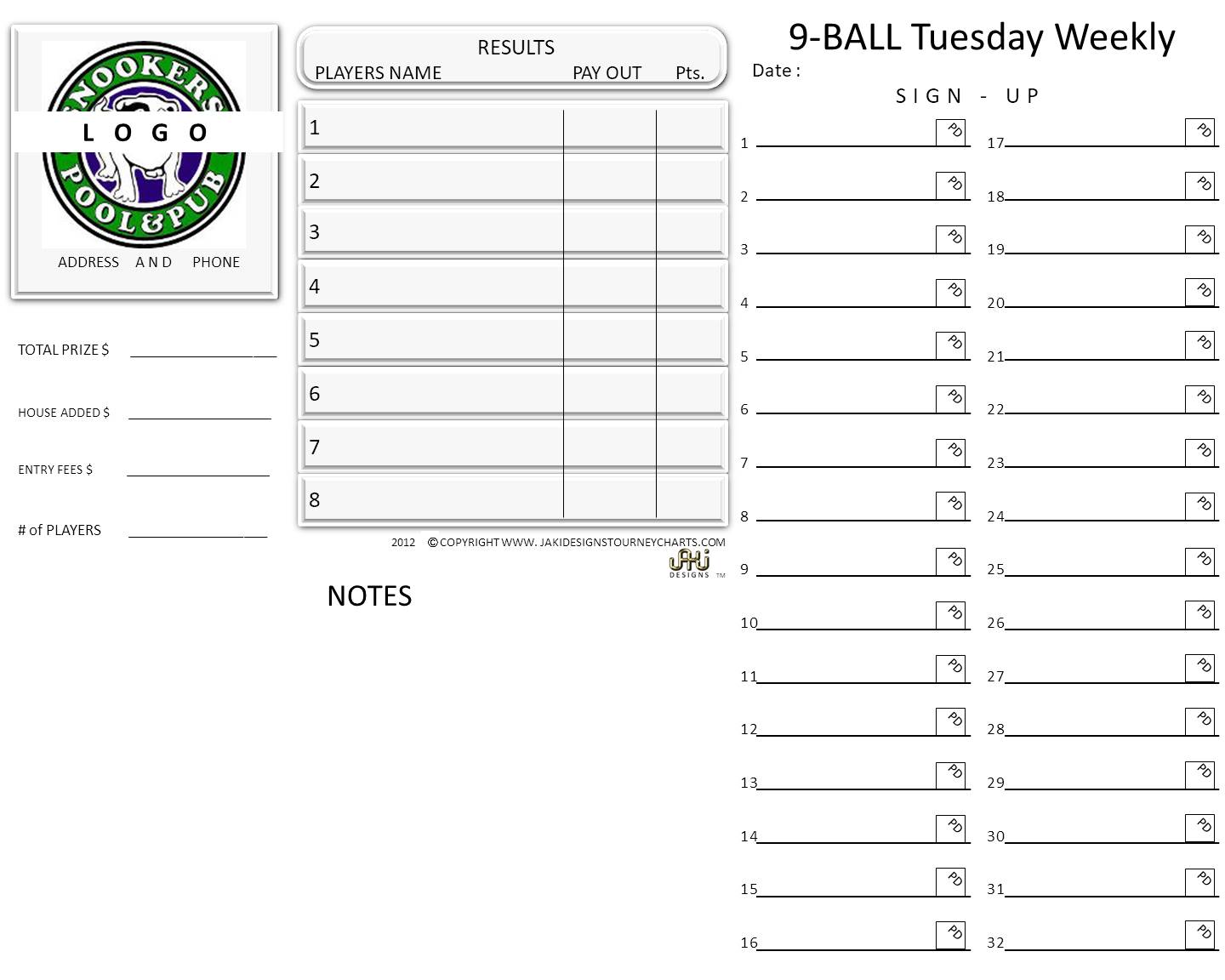 Inform patrons of your venue tournament results